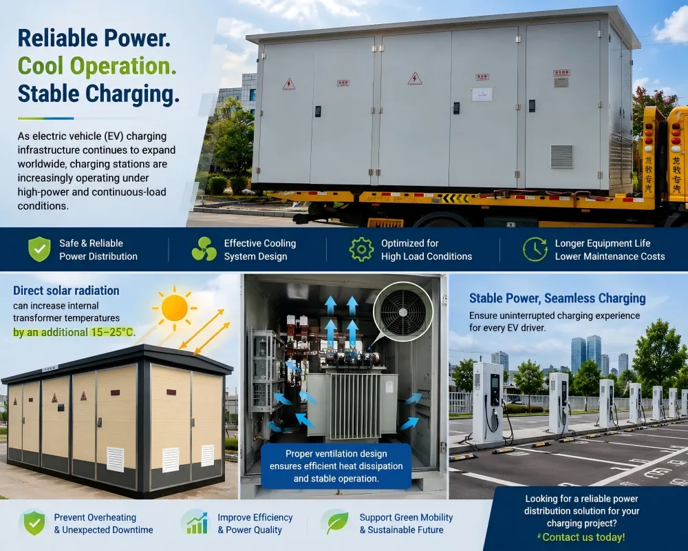 How to Solve High Temperature Problems in EV Charging Station Pad-Mounted Transformers