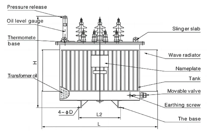 Super Premium Efficiency Oil Filled Three Phase Pole Mounted Distribution Transformer, Efficiency Level1