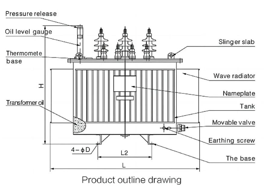 Efficiency Oil Immersed Hermetically Sealed Three Phase Pole Mounted Distribution Transformer