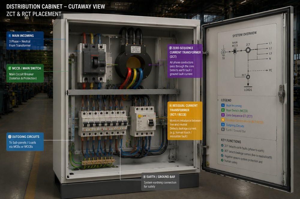 Understanding the Difference Between Zero-sequence and Residual Current Transformers